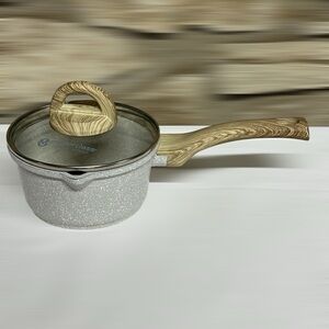 Masterclass Premium Cookware Beige Speckled Sauce Pan Pot